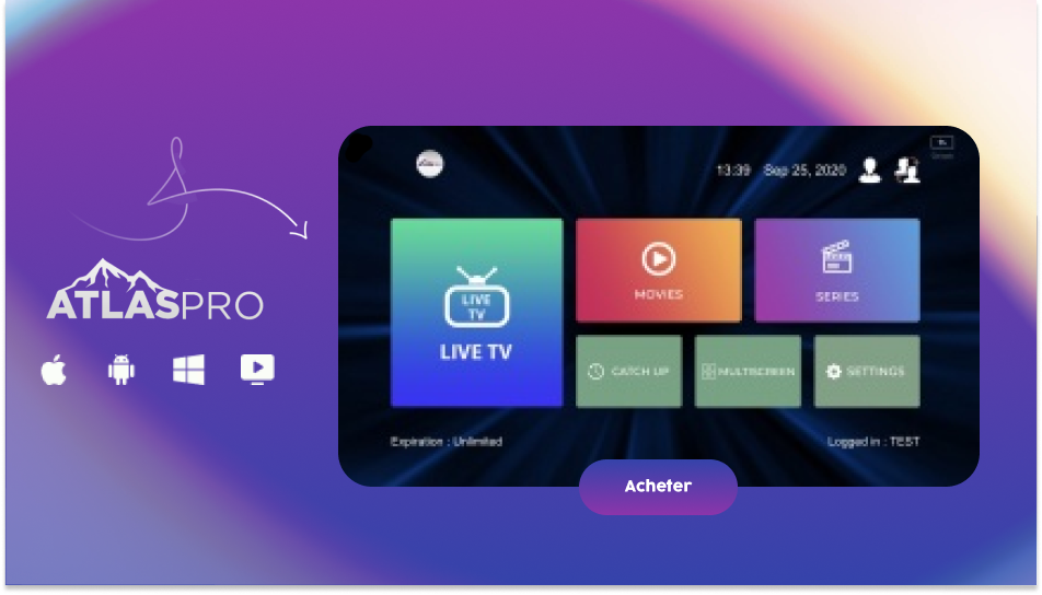 Interface moderne de streaming TV en 2026